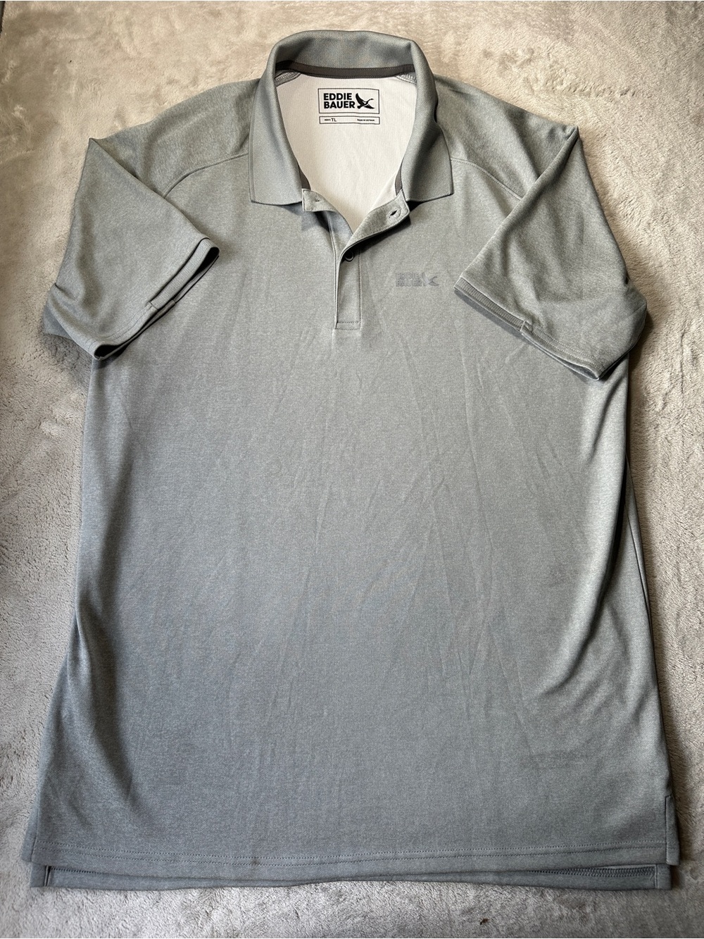 Eddie Bauer Men's Heather Gray Polo Shirt